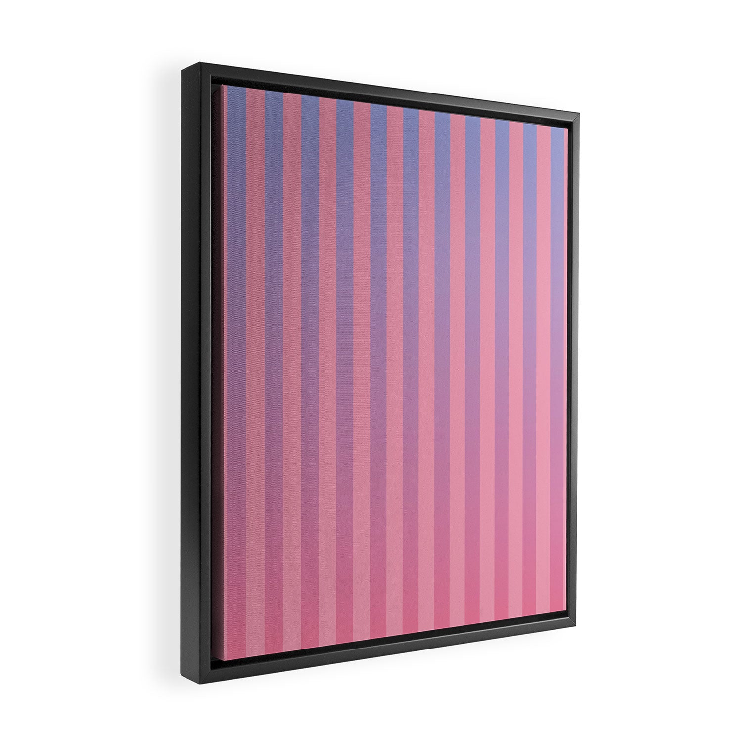 Dreamy Pink Future Stripes Gradient Ombre Pattern Framed Canvas Print Gallery Image 2
