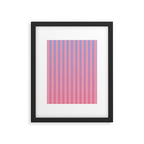 Dreamy Pink Future Stripes Gradient Ombre Pattern Framed Art Print Gallery Image 6