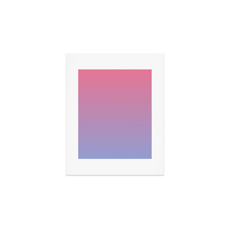 Dreamy Pink Lavender Ombre Gradient Art Print Gallery Image 1