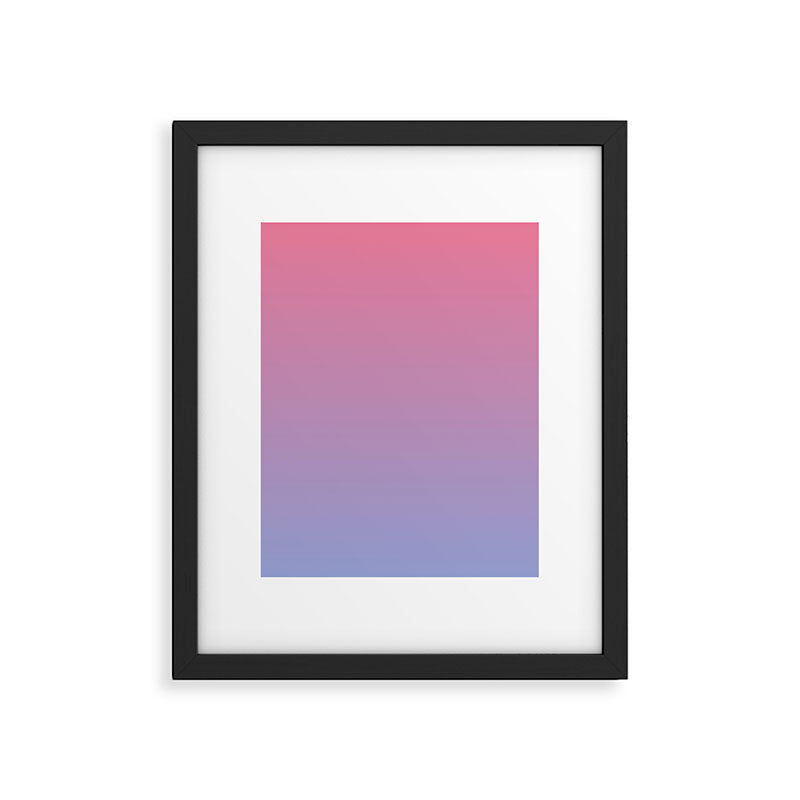 Dreamy Pink Lavender Ombre Gradient Framed Art Print Gallery Image 6