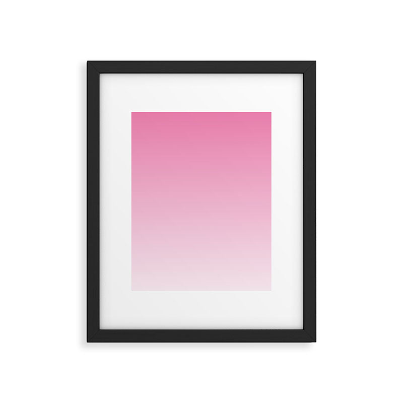 Dreamy Pink Ombre Gradient Framed Art Print Gallery Image 6