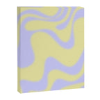 Dreamy Retro Liquid Swirl Contemporary Abstract 2 in Butter Yellow and Lavender Pastel Canvas Print Gallery Image 8