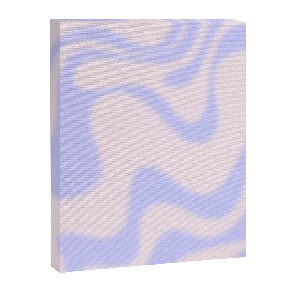 Dreamy Retro Liquid Swirl Contemporary Abstract 2 in Pastel Lavender and Pale Pink Canvas Print Gallery Image 8
