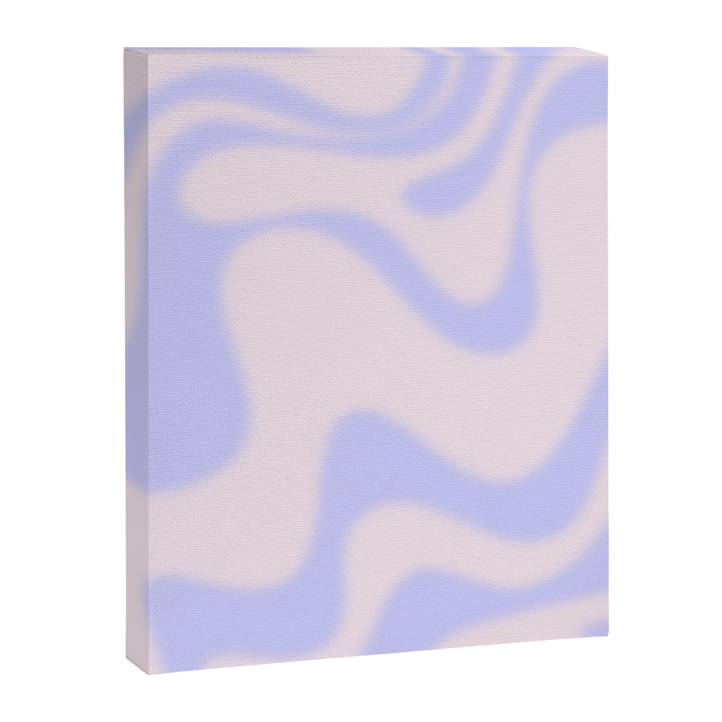 Dreamy Retro Liquid Swirl Contemporary Abstract 2 in Pastel Lavender and Pale Pink Canvas Print Gallery Image 8