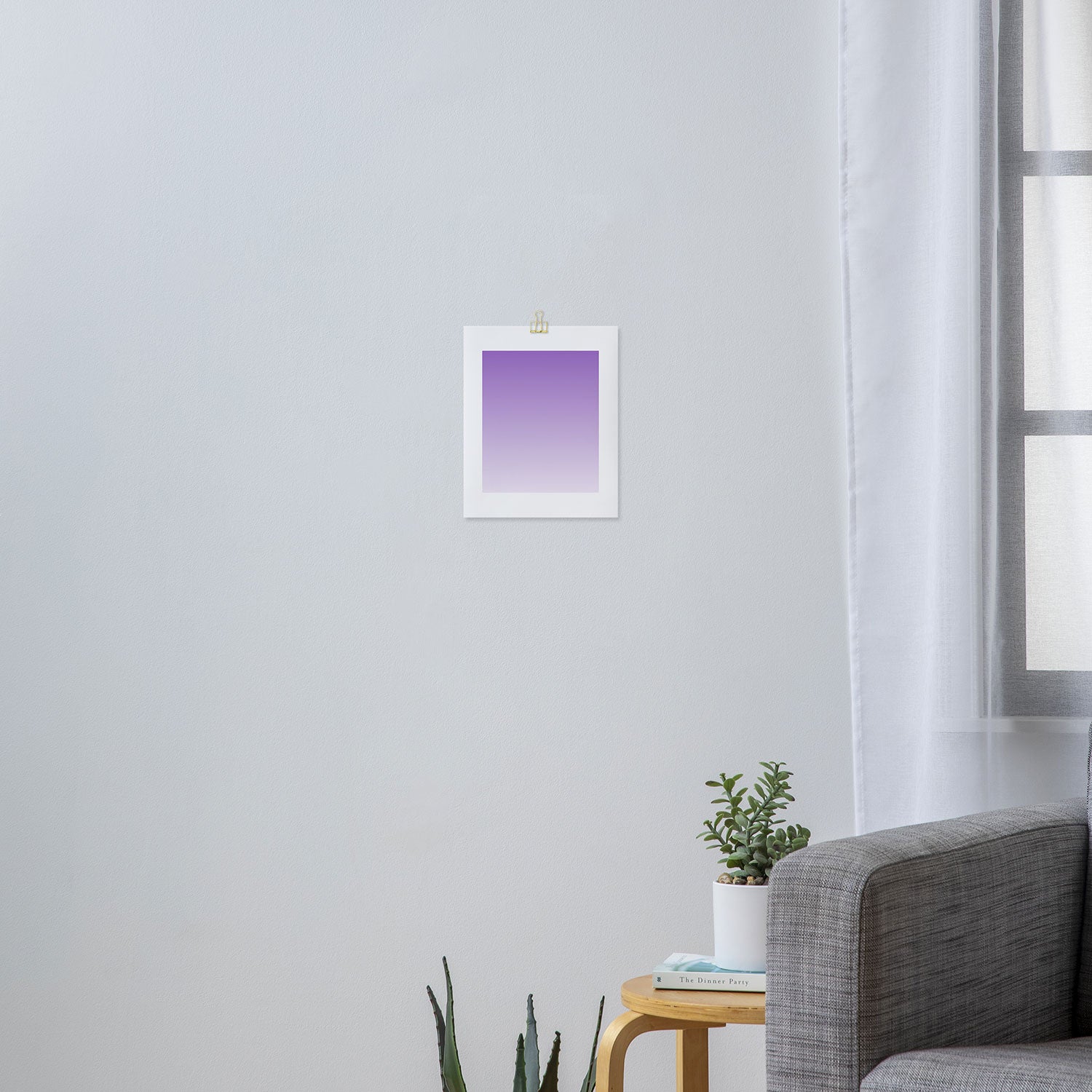 Dreamy Violet Purple Ombre Gradient Art Print Gallery Image 3