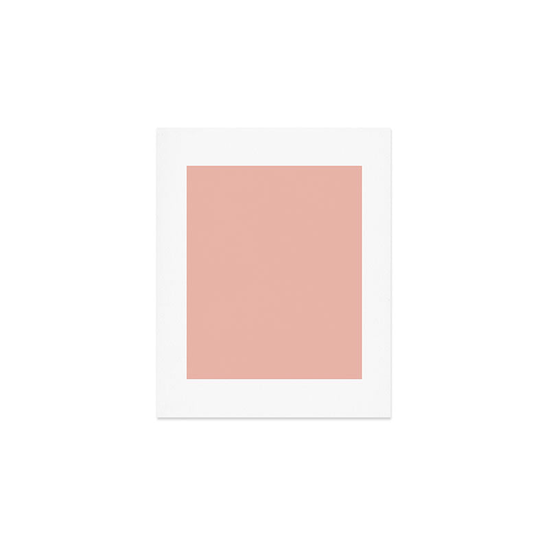 Dusty Blush Pink Solid Colour Art Print Gallery Image 1