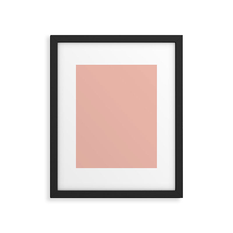 Dusty Blush Pink Solid Colour Framed Art Print Gallery Image 6