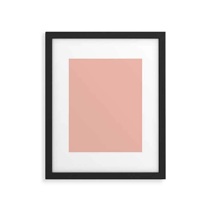 Dusty Blush Pink Solid Colour Framed Art Print Gallery Image 1