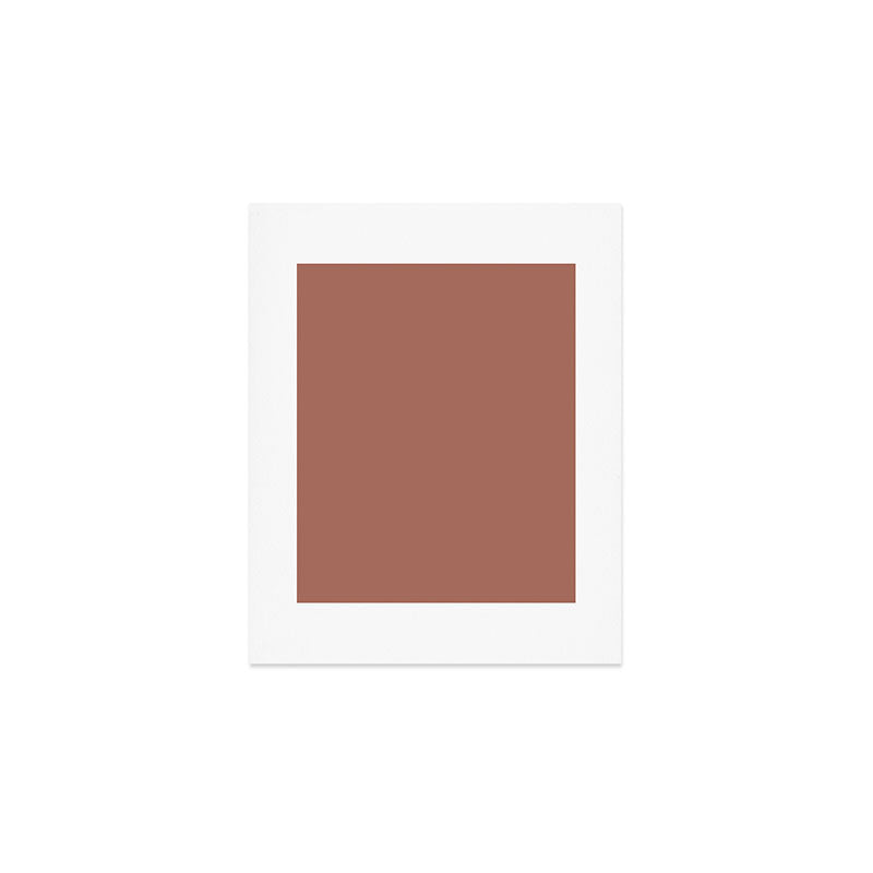 Earth Tone Dusty Clay Solid Color Art Print Gallery Image 1