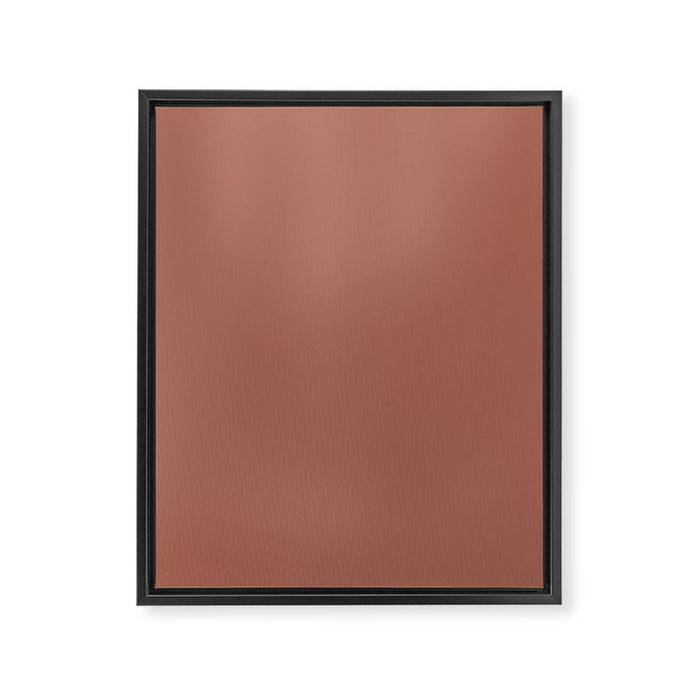 Earth Tone Dusty Clay Solid Color Framed Canvas Print Gallery Image 1