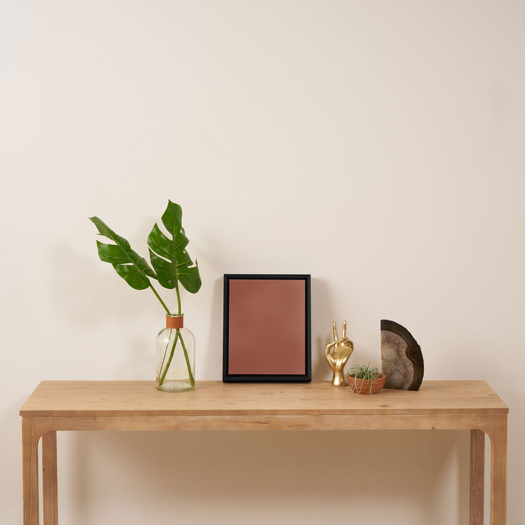 Earth Tone Dusty Clay Solid Color Framed Canvas Print Gallery Image 4