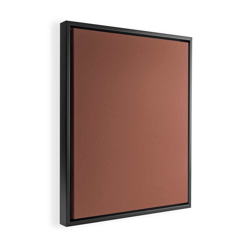 Earth Tone Dusty Clay Solid Color Framed Canvas Print Gallery Image 2