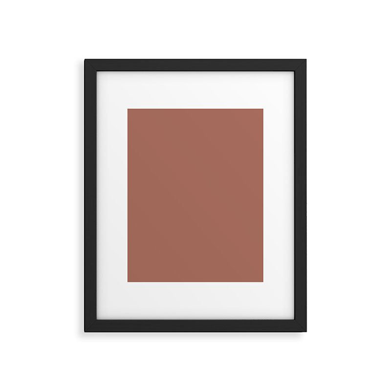 Earth Tone Dusty Clay Solid Color Framed Art Print Gallery Image 6