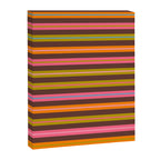 Eclectic Double Stripes Colorful Pattern with Brown Canvas Print Gallery Image 8