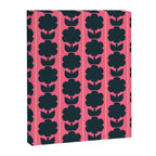 Eclectic Floral Jonnty Flowers and Stripes Pattern in Rich Pink and Dark Blue Canvas Print Gallery Image 8