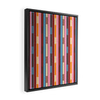 Eclectic Geo Chain Vertical Block Stripes Geometric Pattern Framed Canvas Print Gallery Image 2