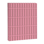 Eclectic Geometric Geo Box Striped Pattern in Pink Brown Cream Canvas Print Gallery Image 6
