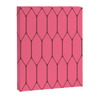 Eclectic Geometric Long Honeycomb Pattern in Pink and Brown Canvas Print Gallery Image 8