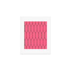 Eclectic Geometric Long Honeycomb Pattern in Pink and Brown Art Print Gallery Image 1