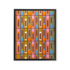 Eclectic Geometric Mid Century Modern Lexington Ave Pattern Framed Canvas Print Gallery Image 8