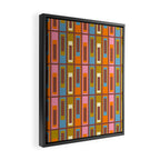 Eclectic Geometric Mid Century Modern Lexington Ave Pattern Framed Canvas Print Gallery Image 2