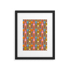 Eclectic Geometric Mid Century Modern Lexington Ave Pattern Framed Art Print Gallery Image 6