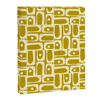 Eclectic Mid Century Modern Piquet Multi Pattern in Chartreuse and Cream Canvas Print Gallery Image 8