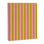 Eclectic Stripes Vertical Colorful Pink and Chartreuse Pattern Canvas Print Gallery Image 6