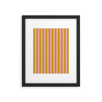 Eclectic Stripes Vertical Colorful Pink and Chartreuse Pattern Framed Art Print Gallery Image 5