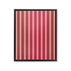 Eclectic Stripes Vertical Pattern in Brown Pink Cream Framed Canvas Print Gallery Image 8