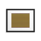 Eclectic Watercolor Paper Stripes Pattern Chartreuse Brown Blue Cream Framed Art Print Gallery Image 5