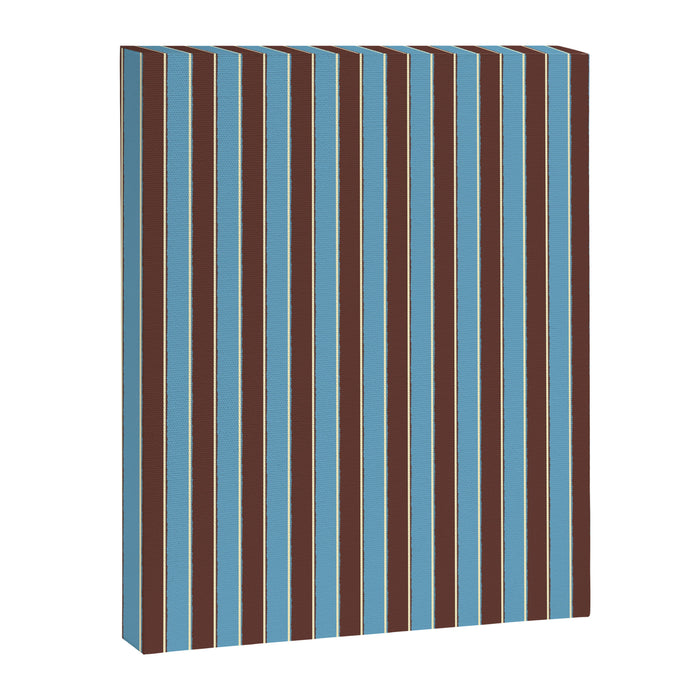 Eclectic Watercolor Paper Stripes Vertical Pattern Blue Brown Cream Canvas Print Gallery Image 1