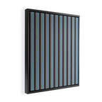 Eclectic Watercolor Paper Stripes Vertical Pattern Blue Brown Cream Framed Canvas Print Gallery Image 2