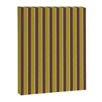 Eclectic Watercolor Paper Stripes Vertical Pattern Chartreuse Brown Blue Cream Canvas Print Gallery Image 6