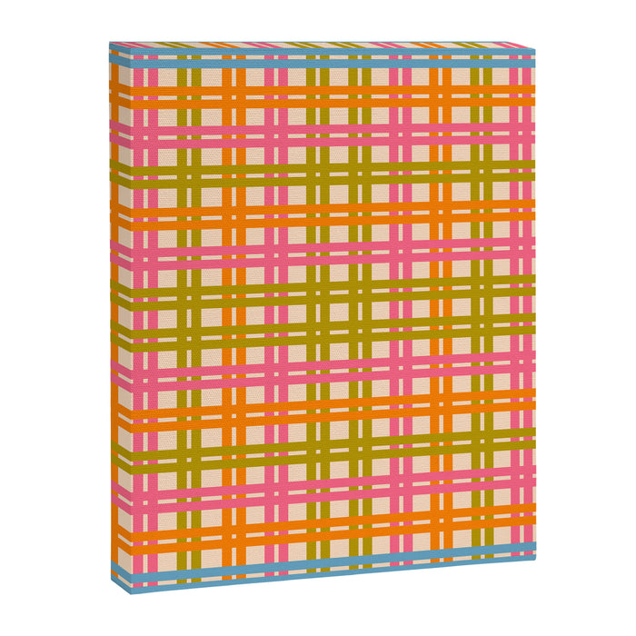 Eclectic Woven Stripes Colorful Retro Contemporary Pattern Canvas Print Gallery Image 1