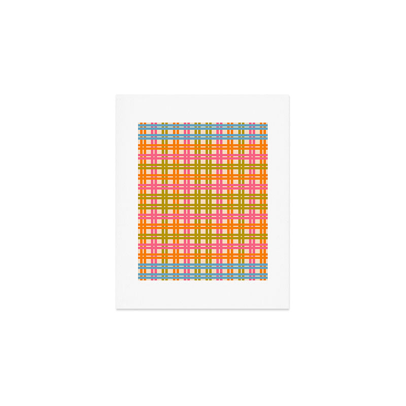 Eclectic Woven Stripes Colorful Retro Contemporary Pattern Art Print Gallery Image 1