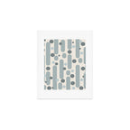 Effervescence - Mid Century Modern Minimalist Abstract Pattern in Light Blue-Gray and Cream Art Print Gallery Image 1