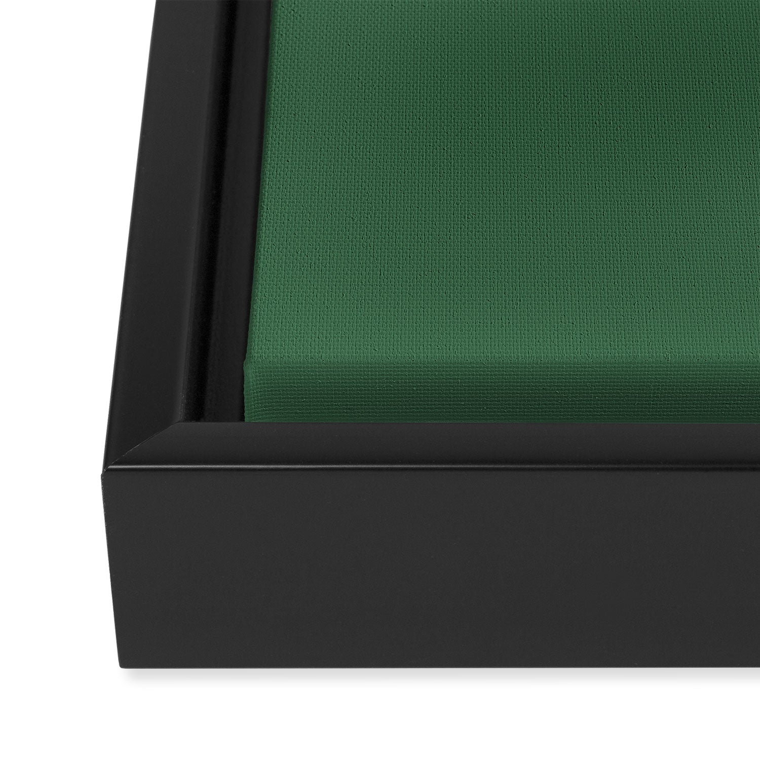 Emerald Green Solid Color Framed Canvas Print Gallery Image 3