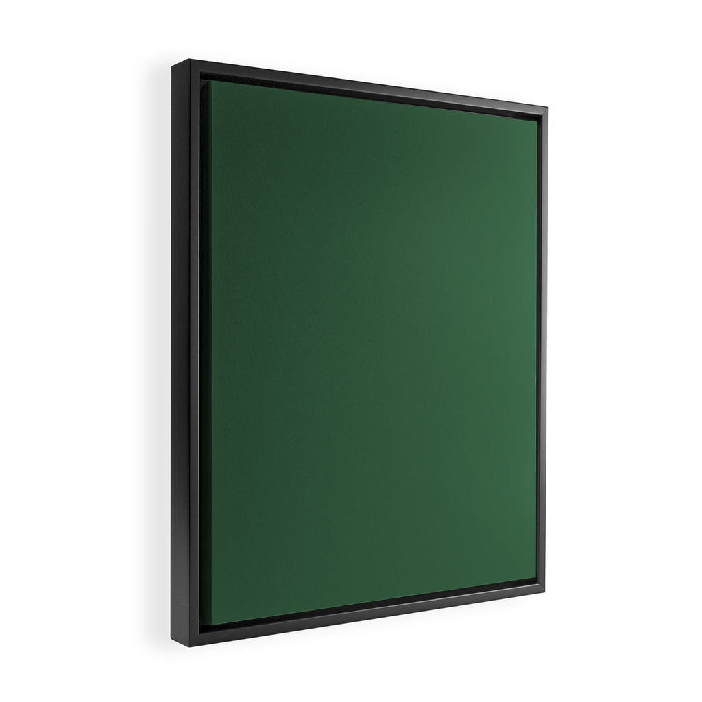 Emerald Green Solid Color Framed Canvas Print Gallery Image 2