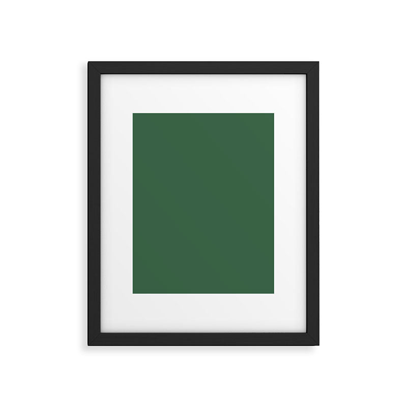 Emerald Green Solid Color Framed Art Print Gallery Image 6