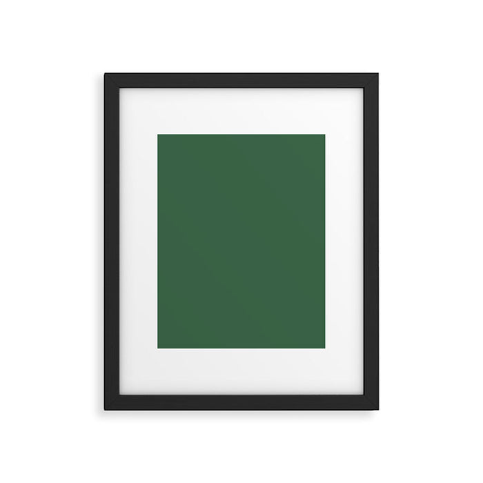 Emerald Green Solid Color Framed Art Print Gallery Image 1