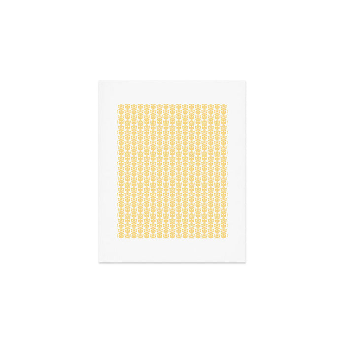 English Country Cottage Petite Willoughby Pattern in Warm Butter Yellow Art Print Gallery Image 1