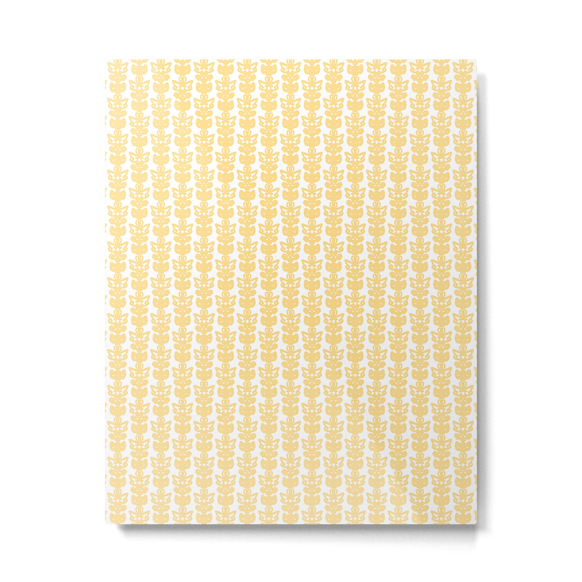 English Country Cottage Petite Willoughby Pattern in Warm Butter Yellow Metal Print Gallery Image 6