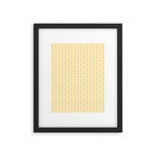 English Country Cottage Petite Willoughby Pattern in Warm Butter Yellow Framed Art Print Gallery Image 6