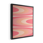 Fab Waves Retro Abstract Pattern in Pink and Blush Framed Canvas Print Gallery Image 2