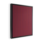 Fine Stripe Narrow Vertical Pinstripe Pattern in Bold Blue and Orange Framed Canvas Print Gallery Image 2