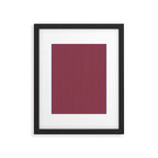 Fine Stripe Narrow Vertical Pinstripe Pattern in Bold Blue and Orange Framed Art Print Gallery Image 5