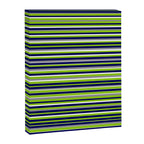 Fine Stripes Cheerful Pattern in Lime Green, Spring Green, Navy Blue, Gray Grey, White  Canvas Print Gallery Image 8