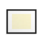 Fine Stripes Narrow Stripe Pattern in Light Butter Yellow and White Framed Art Print Gallery Image 5