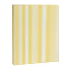 Fine Stripes Narrow Vertical Stripe Pattern in Butter Yellow and White Canvas Print Gallery Image 6